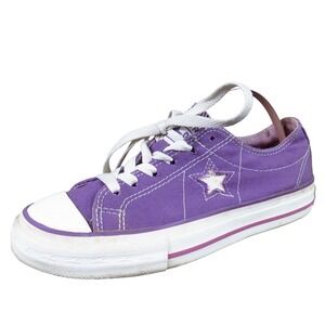 Converse One Star Women's Size 5.5 Purple Fabric Sneaker Casual Style‎
